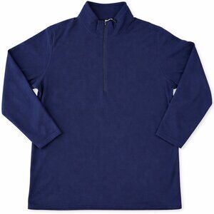 Magellan Outdoors 2XL Navy 1/4 Zip Pullover Waffle Knit Loose Fit Fleece